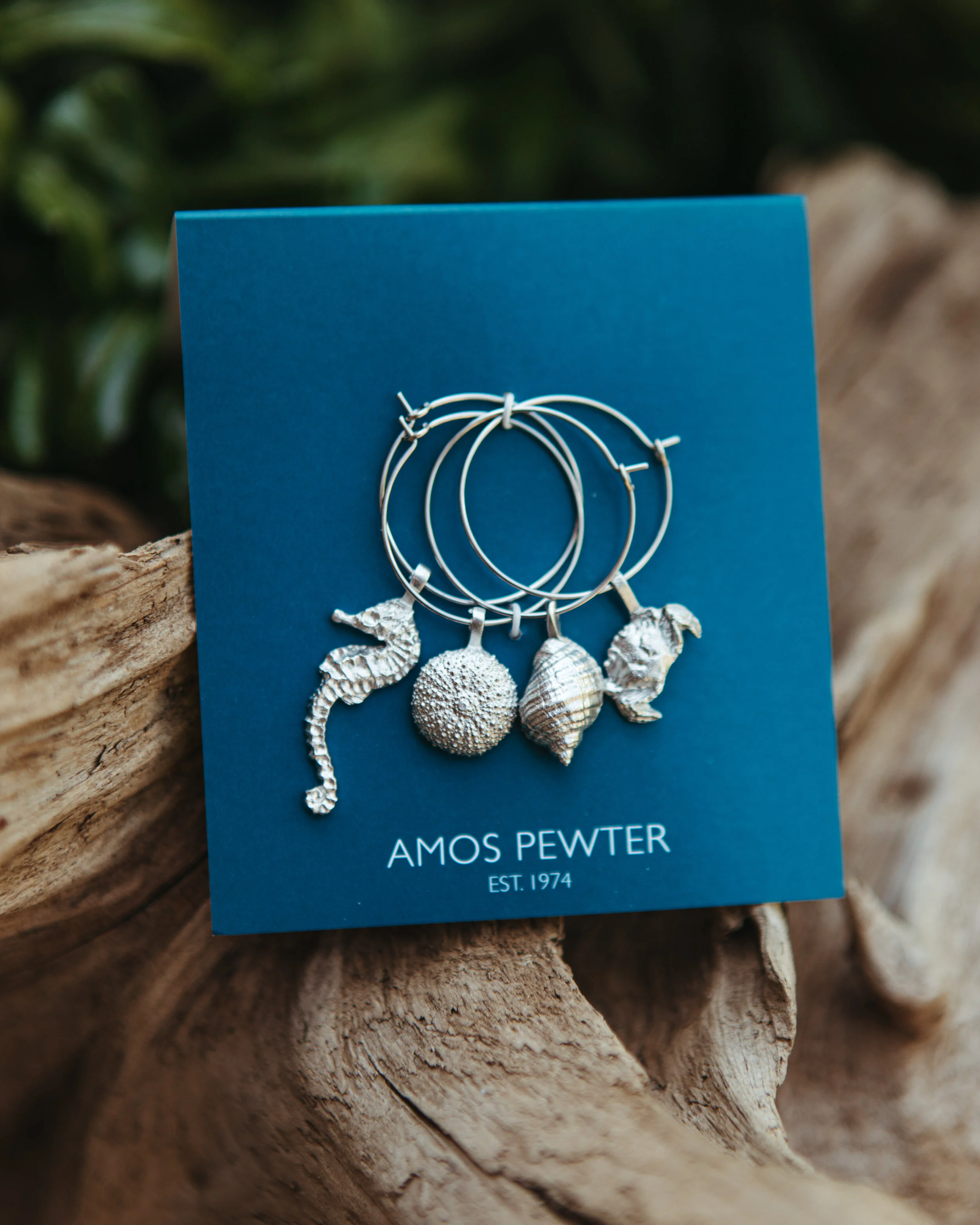 Wine Glass Charms by Amos Pewter Catching Stars Gallery